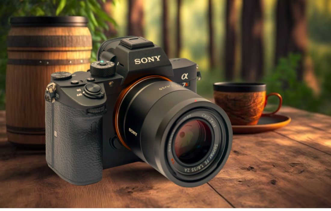 The Sony A7R III camera is fronted by table the Best Cameras for Photography 