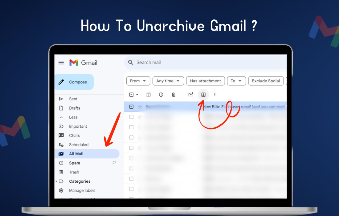 How To Unarchive Gmail ?