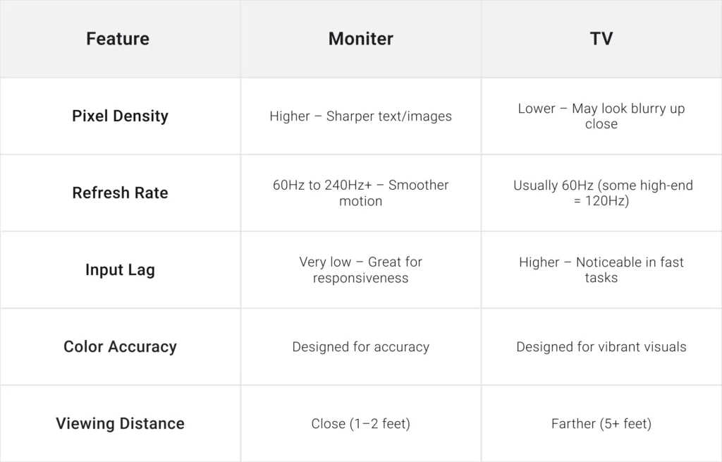 TV vs Monitor: What’s the Difference?